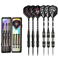 UMsky Dardos Profesionales 6PCS 24 Gramos punta de aguja de acero Vuelos de eje de aluminio Dart con 6 barras de ejes de…